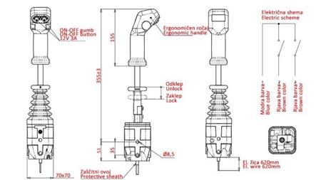 JOYSTICK INDEMAR TIL FORK WINCH - 2x KNAP