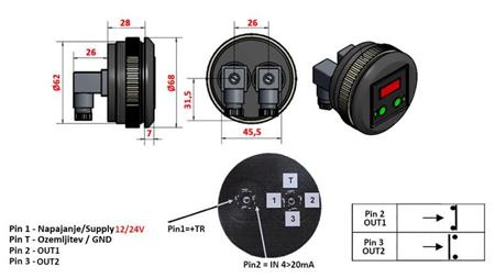 INTERRUPTOR DE PRESIÓN ELECTRÓNICO CON MANÓMETRO KD59 0-400 BAR