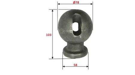 CAJA DE CAMIÓN VOLQUETE BOLA fi 78 TRASERA