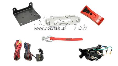 12 V ELEKTRISK WINCH DWH 4500 HD - 2041 kg - SYNTHETISK REB