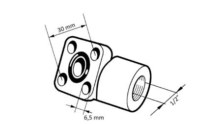 CONEXIÓN DE TUBO 1/2 - BRIDA RECTO BOSCH fi 30