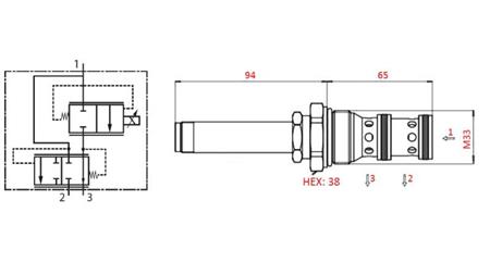 3 CESTNÍ PROPORČNÍ VENTIL M33 - 270bar - 80lit