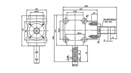 REDUCTOR DE ÁNGULO L-155J 1: 1.14 (16HP-12kW)
