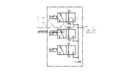 Diagrama CONTROLADOR NEUMÁTICO DE 3 VÍAS