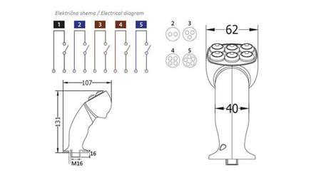 FJERNBETJENINGSHÅNDTAG ROSI JOYSTICK - 3 KNAPPER