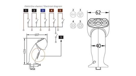 MANGO DE CONTROL REMOTO ROSI JOYSTICK - 2 BOTONES