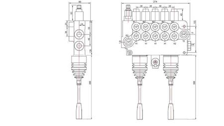 VÁLVULA HIDRÁULICA 5xP80   2x JOYSTICK