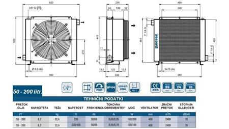 ENFRIADOR DE ACEITE AC 230V HY05701 50-200 LIT