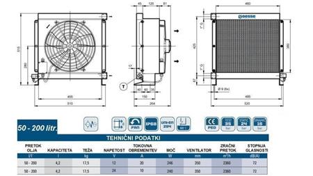 ENFRIADOR DE ACEITE DC 12V HY05702 50-200 LIT