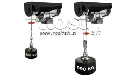230 V ELEKTRICKÝ VYŤAH DWI 500/990 KG