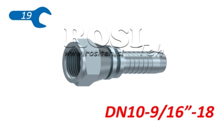 HYDRAULISK FORBINDELSE DKJ JIC74° HUN DN10-9/16”-18