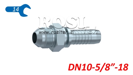 CONEXIÓN HIDRÁULICA AGJ JIC74° MACHO DN10-5/8”-18