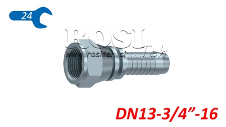 HYDRAULISK FORBINDELSE DKJ JIC74° HUN DN13-3/4”-16