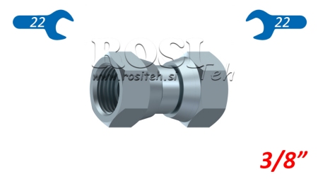 NUT HIDRÁULICO DOBLE GIRATORIO 3/8