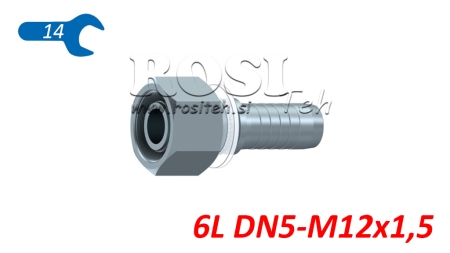 COLLEGAMENTO IDRAULICO DKOL 6 FEMMINA DN5-M12X1.5