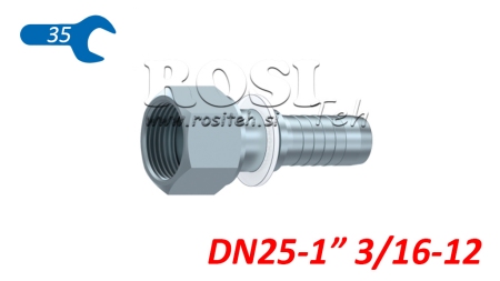 HYDRAULISCHER ANSCHLUSS DKORFS WEIBLICH DN25-13/16-12