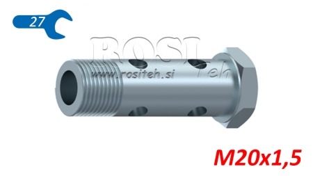 BOLSA HUECA HIDRÁULICA DOBLE M20X1,5