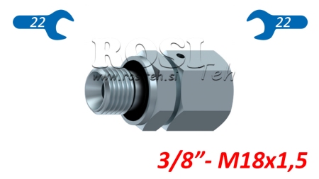 DIVISOR HIDRÁULICO ENROSCA AOVR ED BSP3/8 - M18X1,5