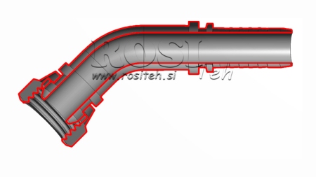 CONEXIÓN HIDRÁULICA BSP CODO FEMENINO 45° DN6-M10X1