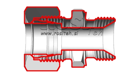 CILINDRO HIDRÁULICO DE DOBLE EFECTO CON TUERCA AL22-BSP1/2