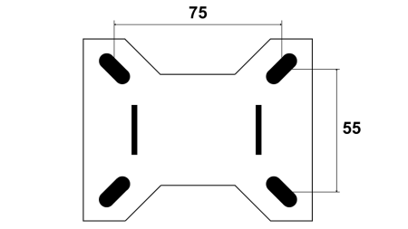 100 mm ÁLLÓ ALAPÚ KERÉK
