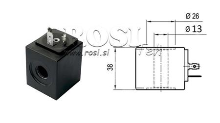 COIL ELECTROMAGNÉTICO 24V DC - fi 13mm-38mm IP65