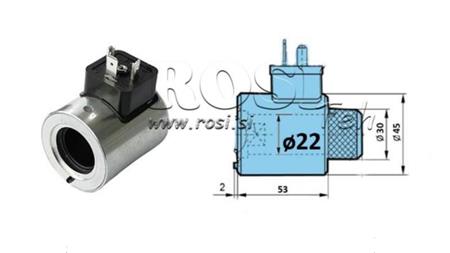 ELEKTRO MAGNETNA TULJAVA 12V DC ZA VENTIL CETOP - fi 30mm-53mm 29W