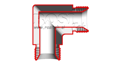 CODO HIDRÁULICO 90° BSP CORTO MACHO-MACHO 3/4