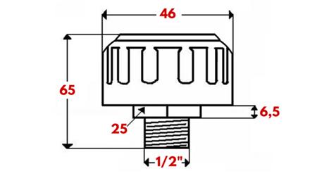 TAPA DE LLENADO METÁLICA CON VENTILACIÓN 1/2''