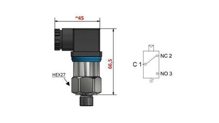 INTERRUPTOR DE PRESIÓN HIDRÁULICA F3 30-250 BAR (MÁX. 300BAR)