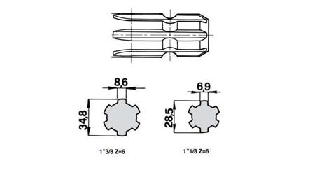 KARDAN -ADAPTER 1''3/8 til 1''1/8