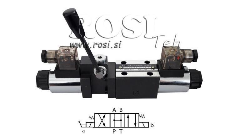 HYDRAULICKÝ MANUÁLNÍ A ELEKTROMAGNETICKÝ VENTIL CETOP 12/24/230V N3