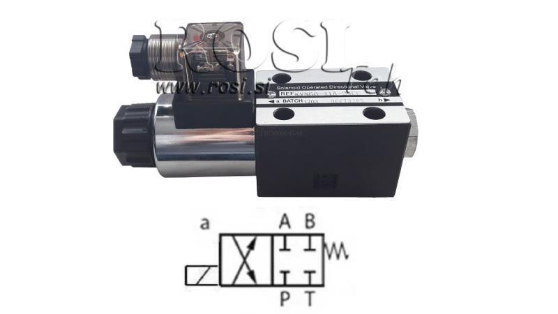 VÁLVULA HIDRÁULICA ELECTROMAGNÉTICA CETOP 3 12/24/230V 1A