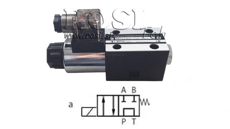 VÁLVULA ELECTROMAGNÉTICA HIDRÁULICA CETOP 3 12/24/230V 2A