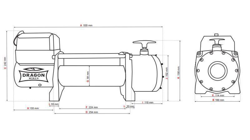 GARRA ELÉCTRICA 12 V DWT 14000 HD - 6350 kg