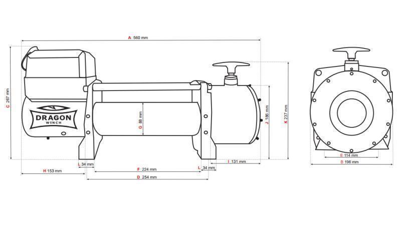 WINCH ELÉCTRICO 12 V DWT 15000 HD - 6803 kg