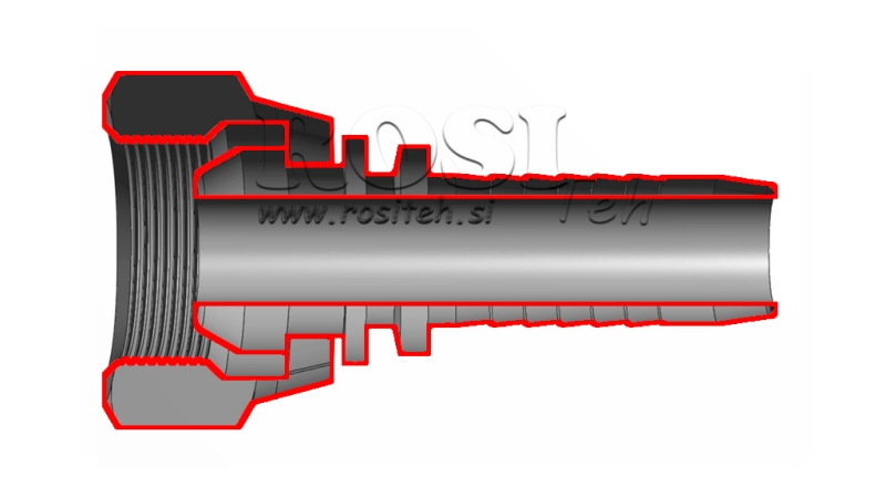 HYDRAULISCHER ANSCHLUSS BSP WEIBLICH DN13-M22x1,5