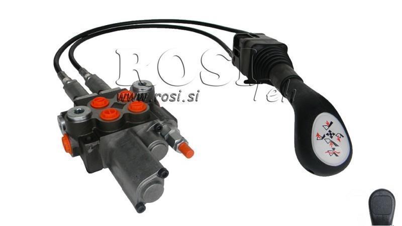 JOYSTICK 2x BOTÓN CON POLEA 3 m Y VÁLVULA HIDRÁULICA 2xP40 l. FLOTE