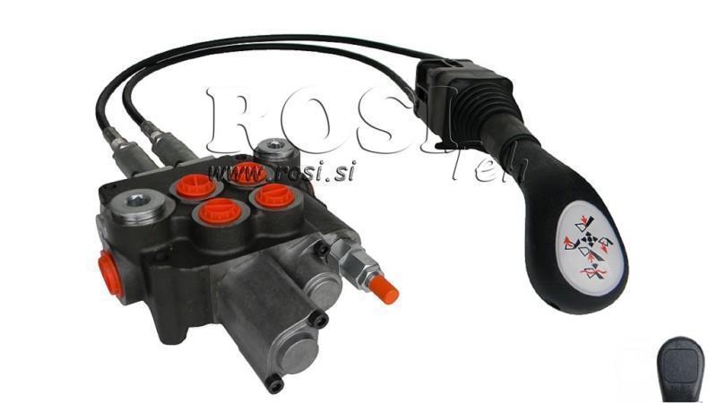 JOYSTIC BREZ TIPKE S PLETENICO 3 met. IN HIDRAVLIČNI VENTIL 2xP80 lit.  PLAVAJOČA